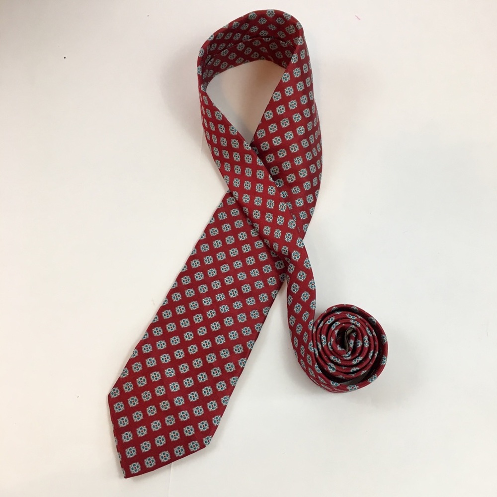 Trafalgar Red Patterned Silk Tie